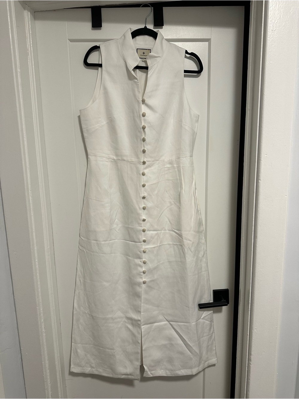 Tuckernuck Sleeveless White Button-Front Dress